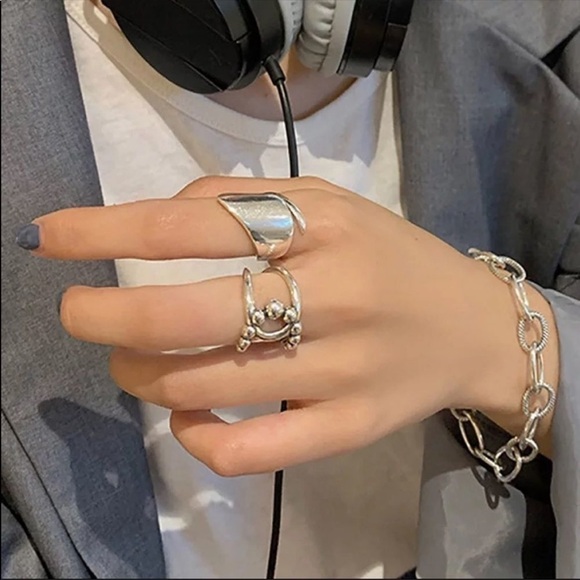 - NEW Geometric Design Sterling Silver Ring - Picture 11 of 15